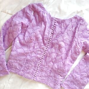 NWOT Lavender Luxury Saree Blouse Top